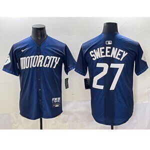 Mens Youths Kids Trey Sweeney Navy Stitched Jersey